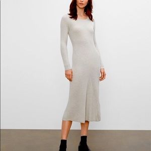 Club Monaco Slim Long Sweater Dress - light grey